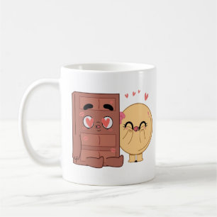 Choco und Pancake Paare Liebe Valentine Matching Kaffeetasse