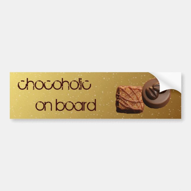 chocoholic an Bord Autoaufkleber (Vorne)