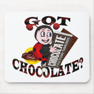 Chocoholic Marienkäfer - "got Schokolade?" Entwur Mousepad