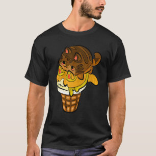 Chocol, Ate Hazelnut Catt Ice Cream so Niedlich un T-Shirt