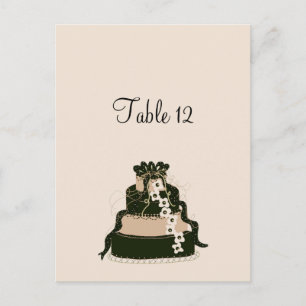 Chocolade-Hochzeitstisch-Sitzkarte Postkarte