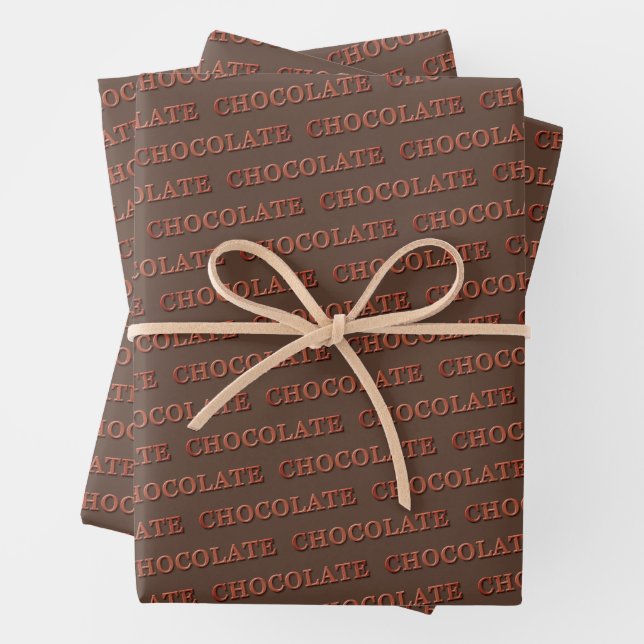 Chocoladen-Geschenk nach Maß Geschenkpapier Set (Beispiel)