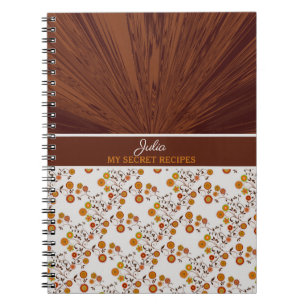 Chocoladen-Satin/Blumen Mein Geheimrezepte-Notizbu Notizblock