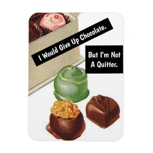 Chocoladenliebhaber Lustige Vintage-Karte Magnet