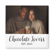 Chocoladenliebhaber-Paar Etabliert Foto-Geschenk