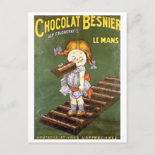 Chocolat Besnier Vintage Ad Postkarte