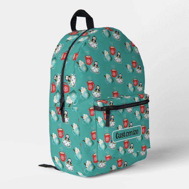 Chocolat chaud amusant imprimé découper le sac à d (Coin arrière gauche)