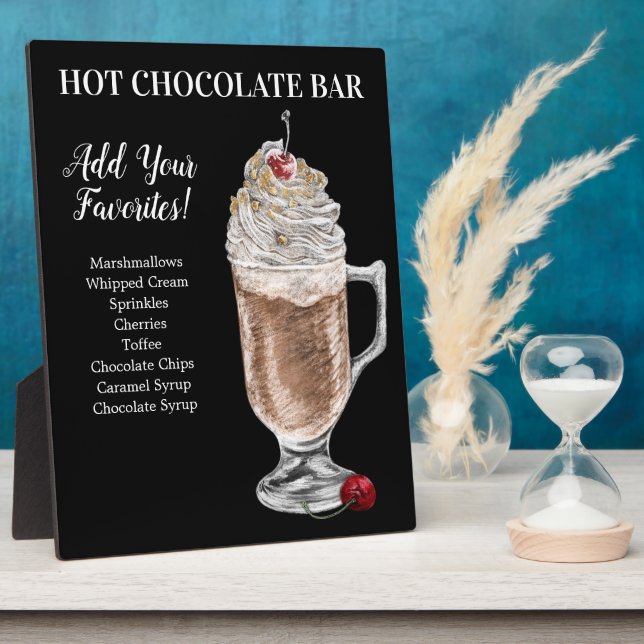 Chocolat chaud Bar Boire Plaque (Côté)