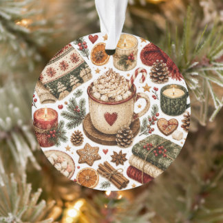 Chocolat Chaud de Noël Cosy Hiver Hygge Rustique