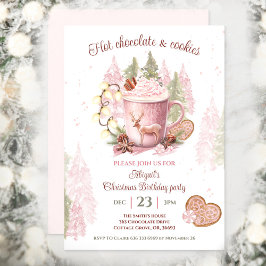 Chocolat chaud Noël Anniversaire Fête Invitation