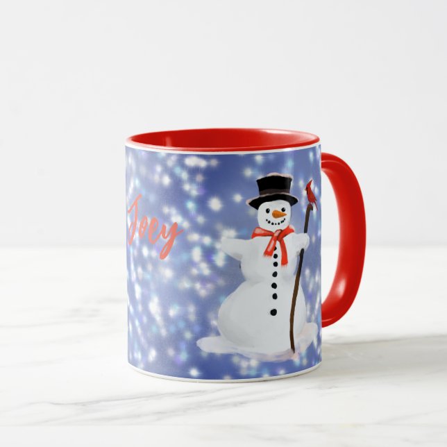 Chocolat chaud Snowman Mug (Devant droit)
