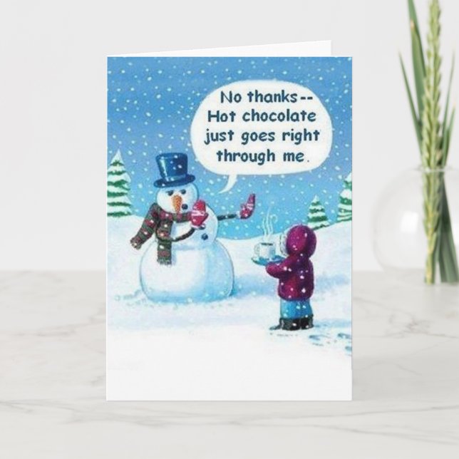 Chocolat Chaud Snowman passe par ma carte (Devant)