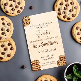 Chocolat Chip Cookie Douche Invitation