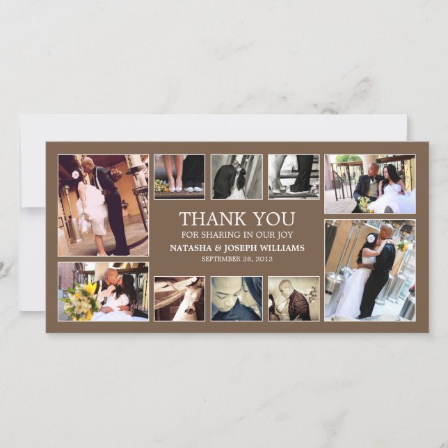 CHOCOLAT COLLAGE | CARTE DE REMERCIEMENTS mariage (Devant)