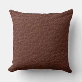 Chocolat Cuir Brown Look Imprimer Coussin