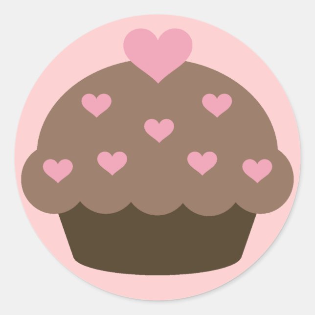 Chocolat Cupcake Love Stickers (Devant)