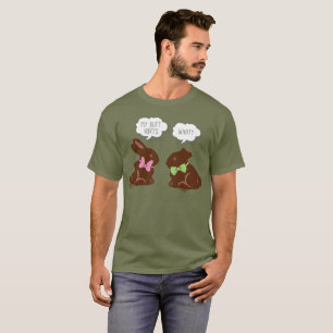 Chocolat de lapin de Pâques amusant T-shirt