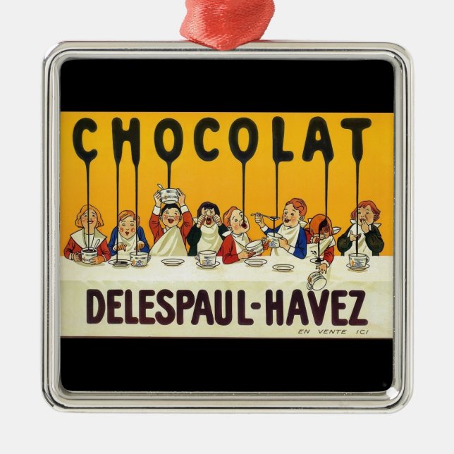 Chocolat Delespaul Havez Ornament Aus Metall (Vorne)