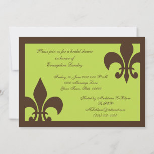 Chocolat et chaux de Fleur de Lis Invitations
