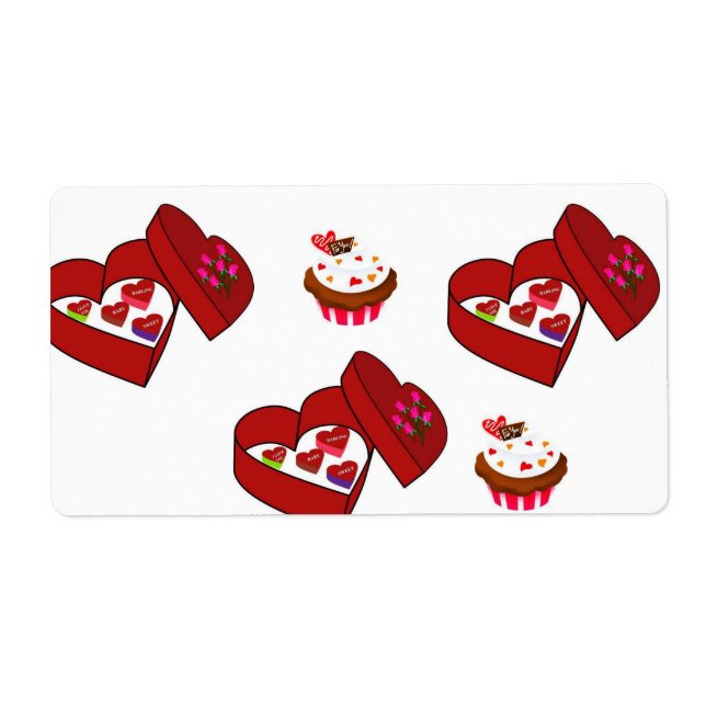 Chocolat Étiquette de la Saint-Valentin (Devant)