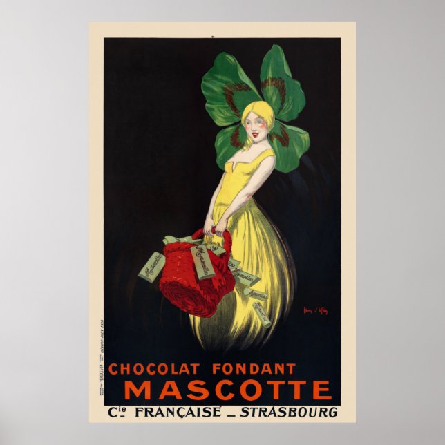Chocolat Fondant Mascotte Vintage Poster 1920 (Vorne)