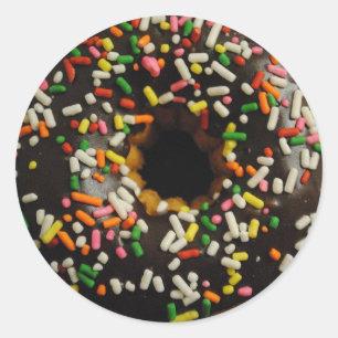 Chocolat Frosted Et Saupoudrer Sticker Donut