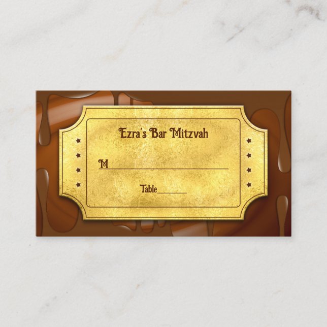 Chocolat Golden Ticket Bar ou Bat mitzvah (Devant)
