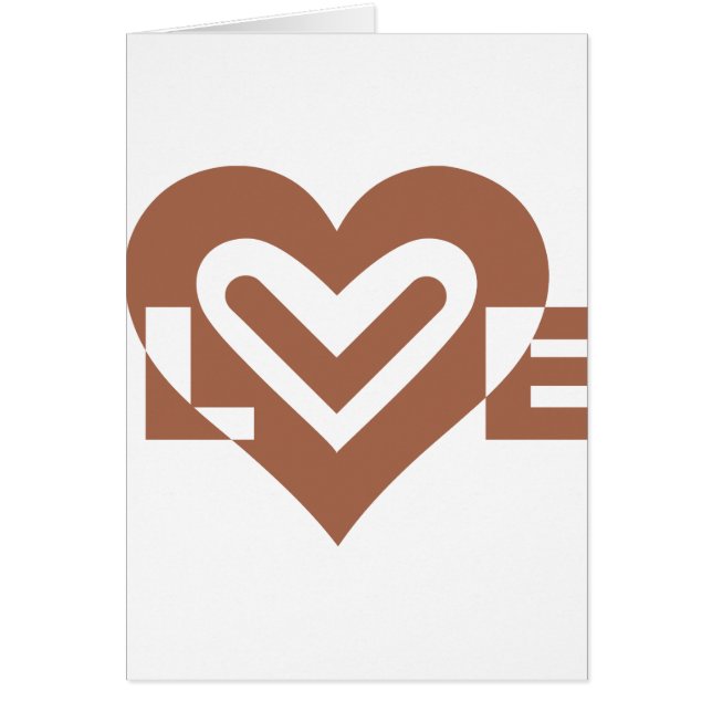 Chocolat graphique mignon Love Brown (Devant)