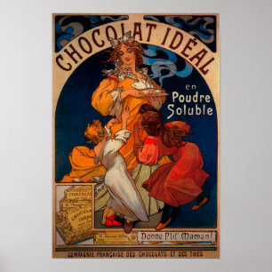 Chocolat Idéal Poster Vintage Europe