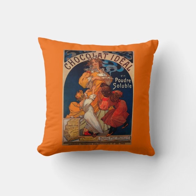 Chocolat ideales Vintages PosterEurope Kissen (Vorderseite)