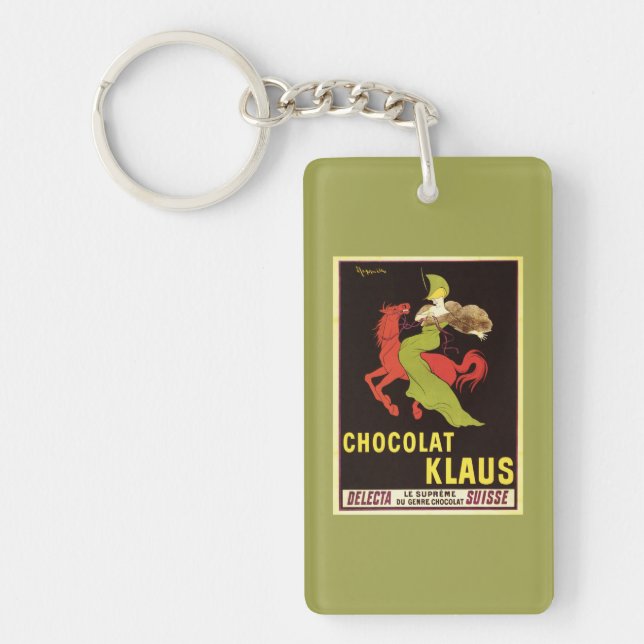 Chocolat Klaus Anzeige-Plakat Schlüsselanhänger (Vorderseite)