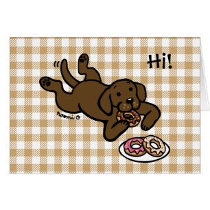 Chocolat Labrador et beignets pensant à vous