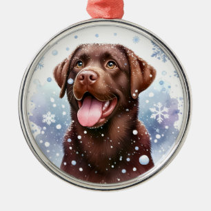 Chocolat Labrador Ornement de Noël