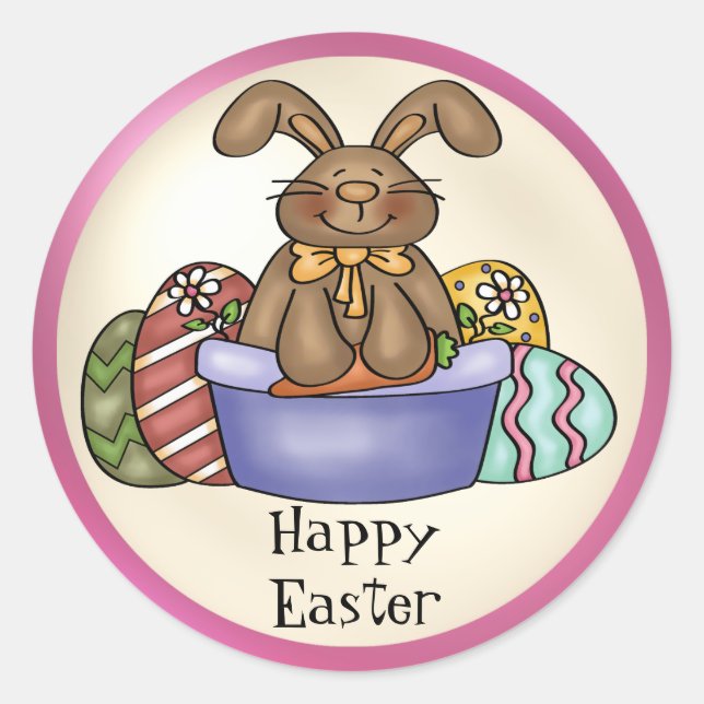 Chocolat Lapin de Pâques autocollant (Devant)