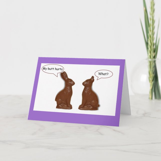 Chocolat Lapin De Pâques Quoi ? Carte (Devant)