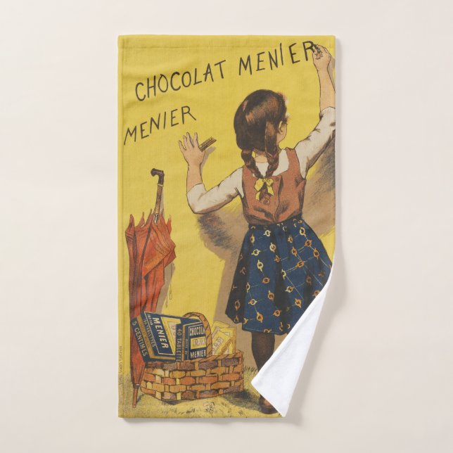 Chocolat Menier Little Girl Wall Badhandtuch Set (Handtuch)