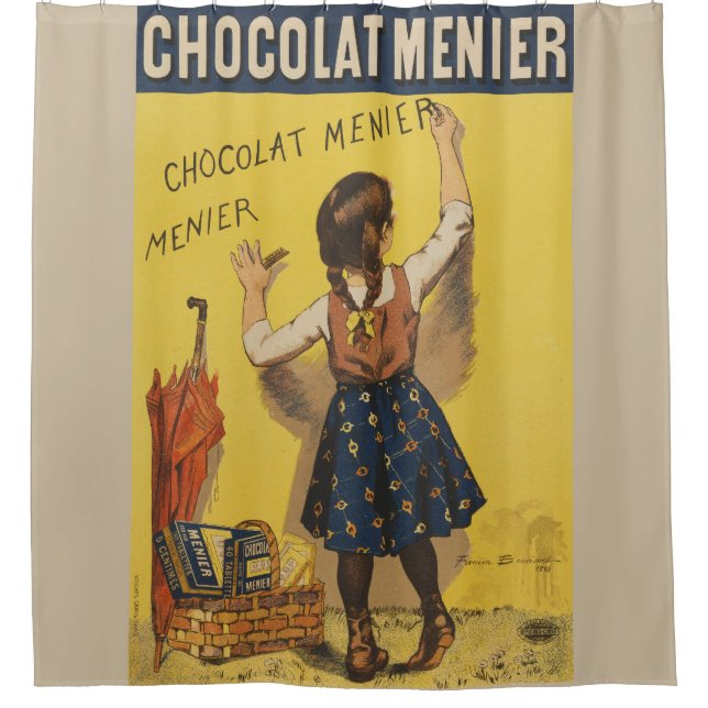 Chocolat Menier Little Girl Wall Duschvorhang (Vorderseite)