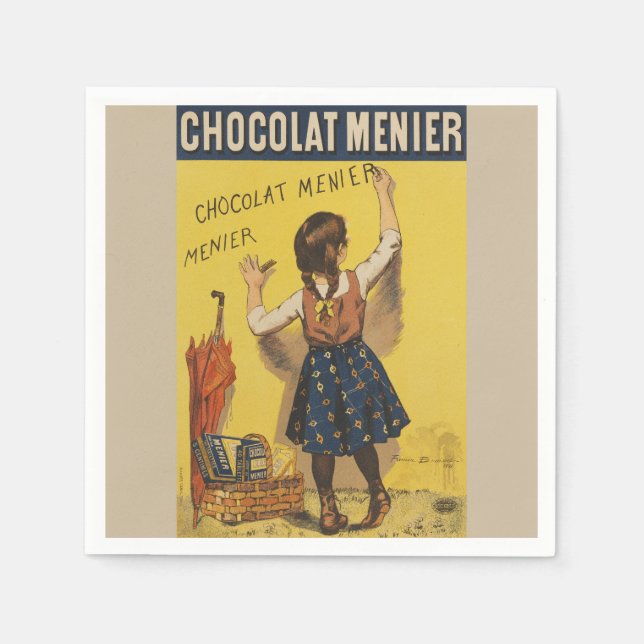 Chocolat Menier Little Girl Wall Serviette (Vorderseite)