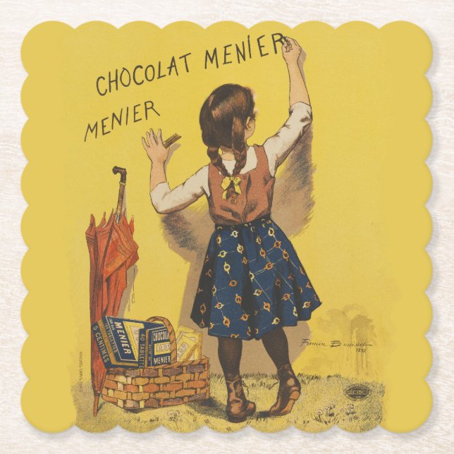 Chocolat Menier Little Girl Wall Untersetzer (Vorderseite)