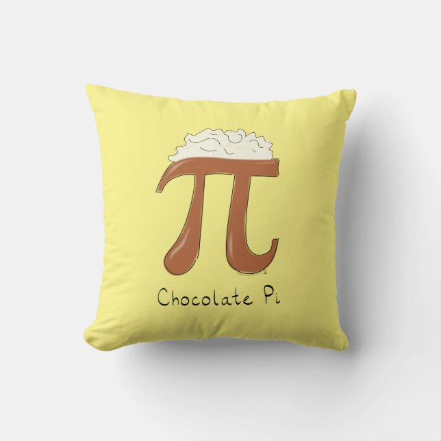 Chocolat Pi Cute Math Pi Coussin jour (Recto)