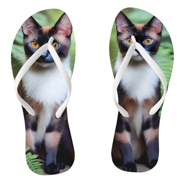 Chocolat Siamese Jumeaux de chats, tongs (Semelle)