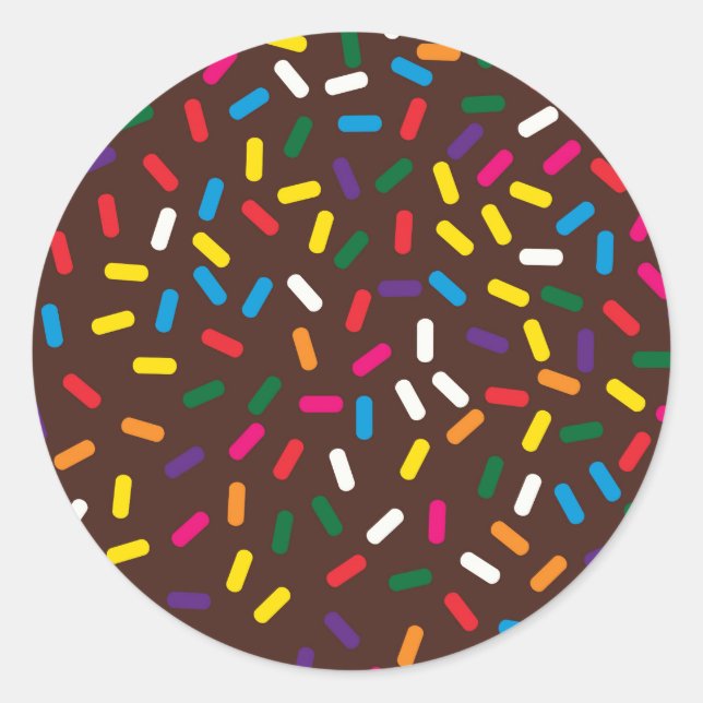Chocolat Sprinkers Frosted Stickers (Devant)