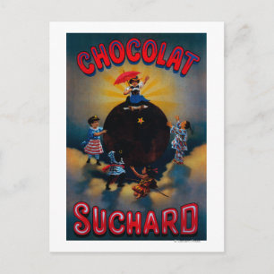 Chocolat Suchard Vintage Poster Europa Postkarte