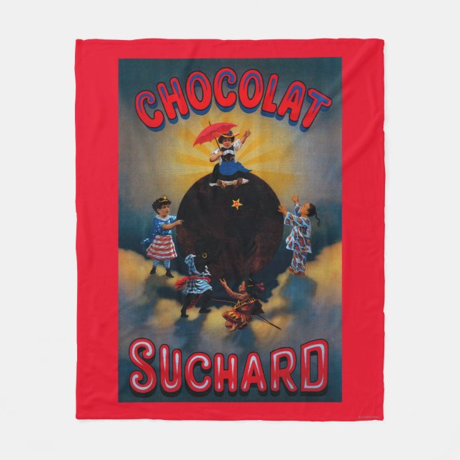 Chocolat Suchard Vintages PosterEurope Fleecedecke (Vorderseite)