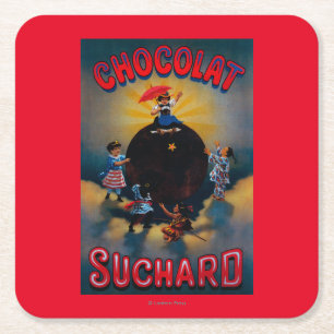 Chocolat Suchard Vintages PosterEurope Rechteckiger Pappuntersetzer