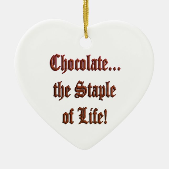 Chocolat the Staple of Life Br. Ornement cardiaque (Devant)