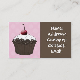 chocolat vanille cupcake cartes de visite