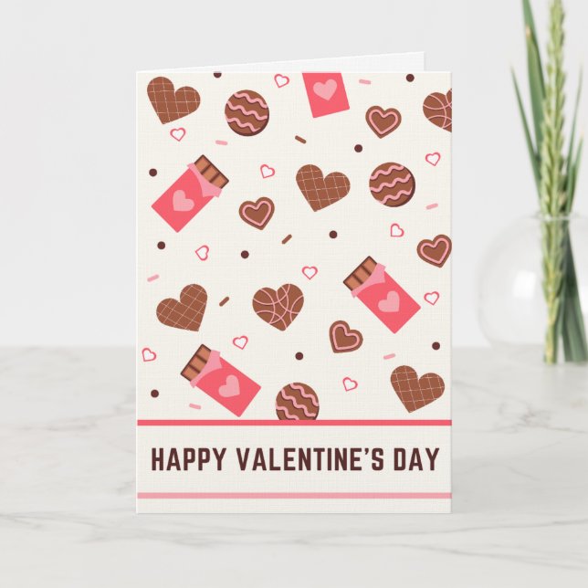 Chocolate & Biscuits Happy valentine's Day Karte (Vorderseite)