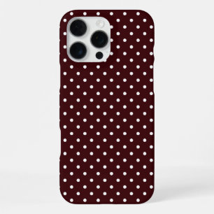 Chocolate-Braun-weißes Punkte-Muster iPhone 16 Pro Max Hülle