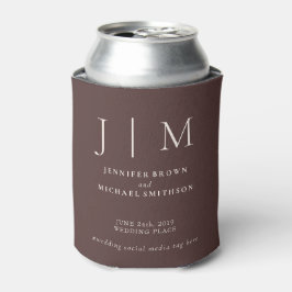Chocolate Brown Formal Modern Classic Wedding Dosenkühler